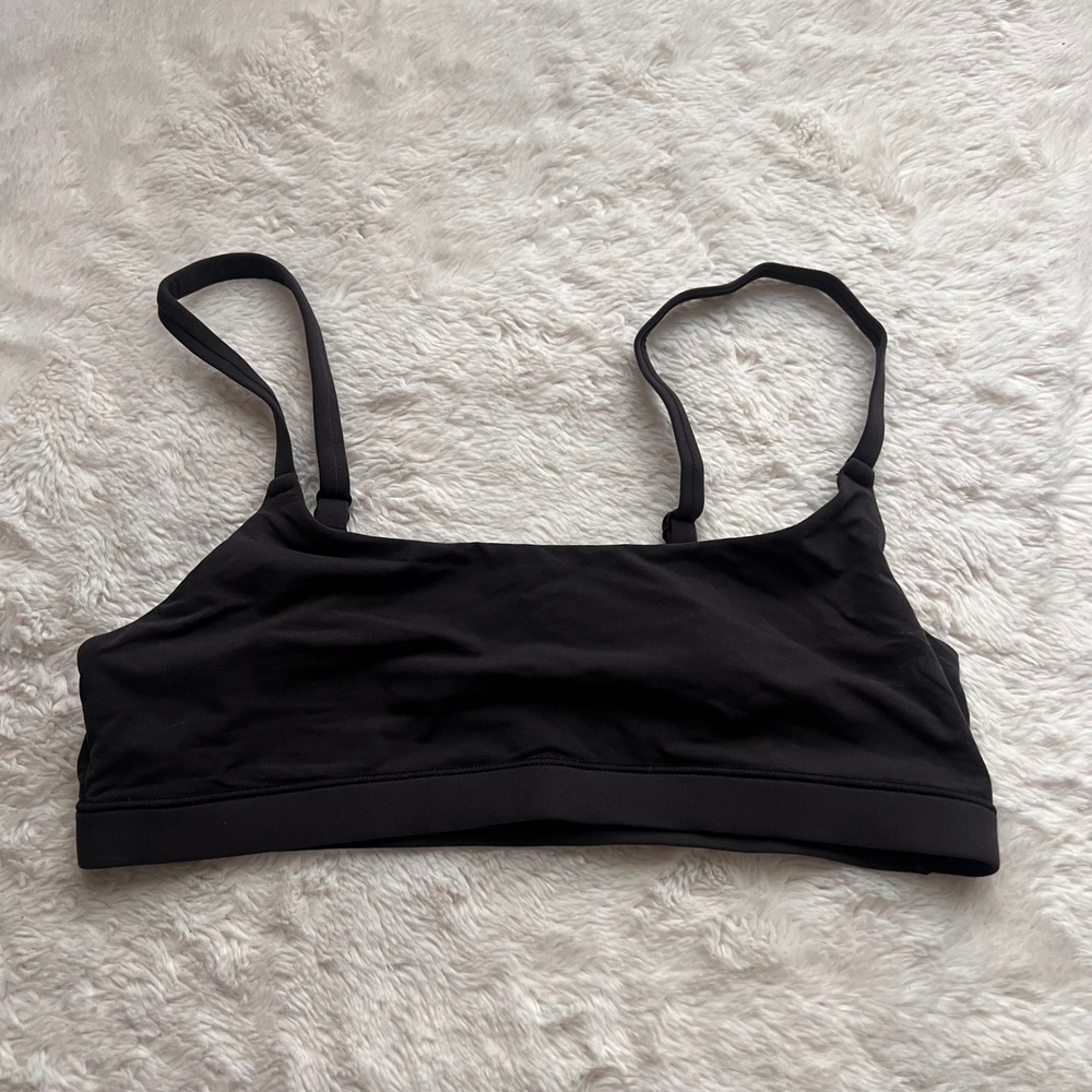 Skims Women's Fits Everybody Scoop Neck Bra Onyx Black BR-SCP-9186 Small NWOT